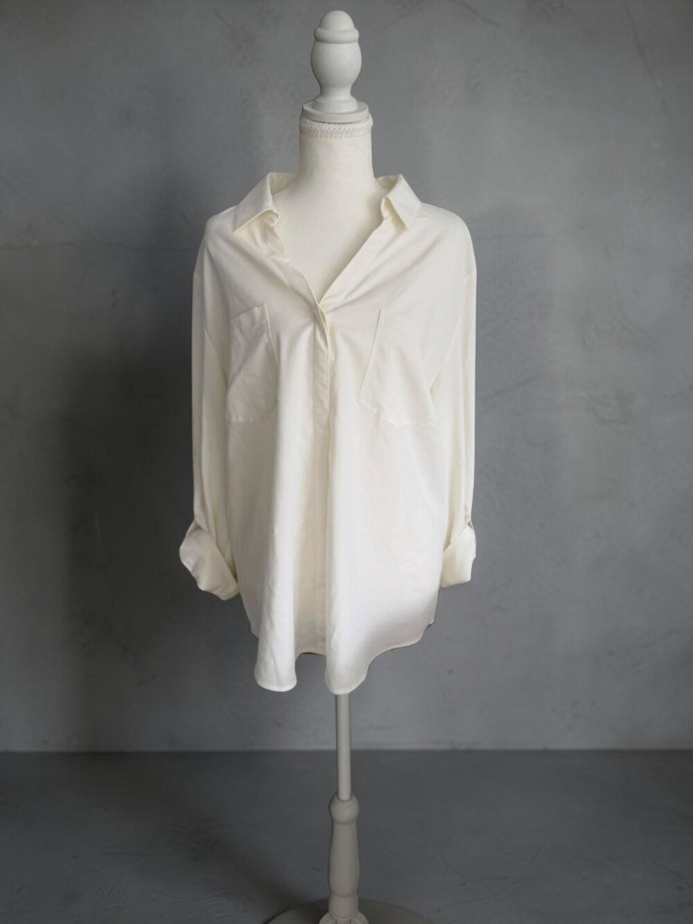CHICOS White Button Down Shirt Sz 3 / XL NEW NWT